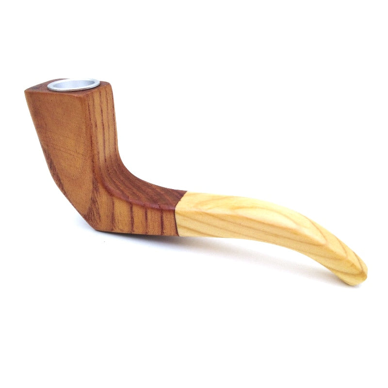 Sickle shape Wood Pipe