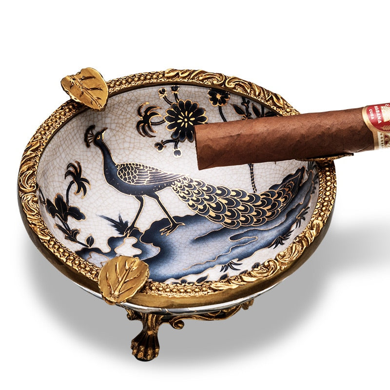 CIGARLOONG cigar ashtray ceramic 45mm smoke tank decoration fashion cigar smoke detector