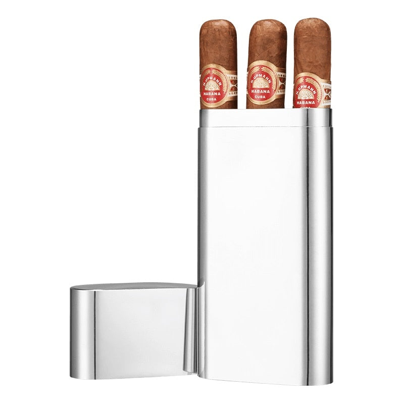 High quality Stainless steel pipe travel cigar tube with wine tube 2 in Small Flagon