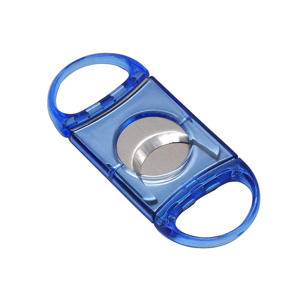 FOCUS Clear Plastic Guillotine Double Blade Cigar Cutter