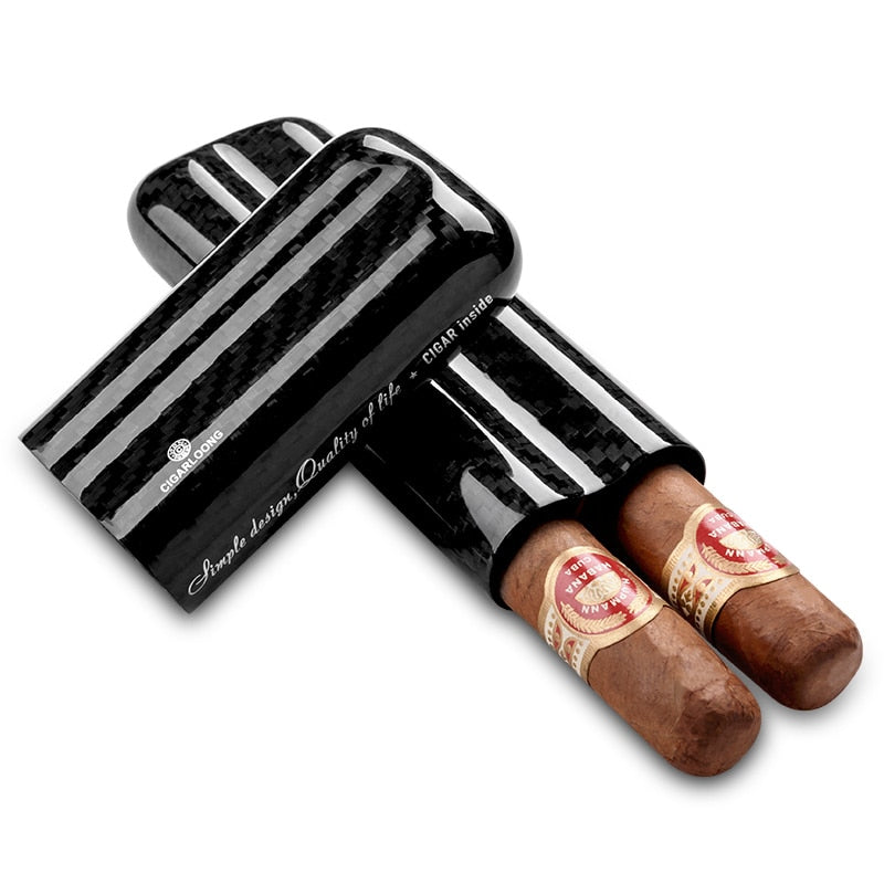 Cigar tube portable retro carbon fiber cigar tube