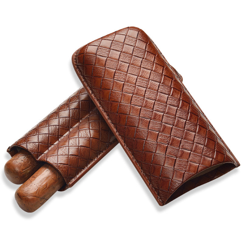 CIGARLOONG Cigar Moisturizing Travel Leather cigar Case